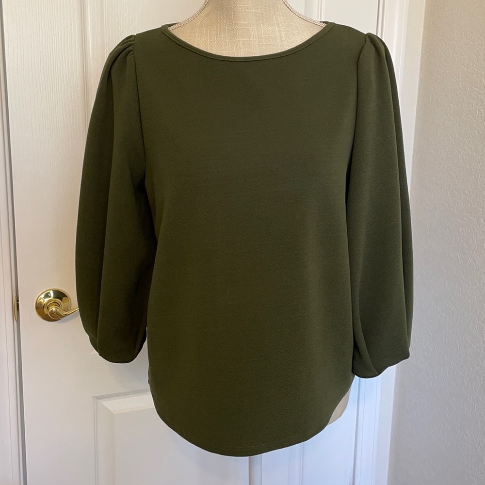 Green Envelope Olive Blouse